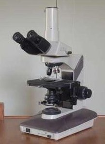 Nikon Labophot 2 trinocular microscope with phase contrast, darkfield and brightfield capabilities