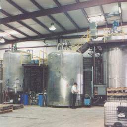Picture of fermenters in which liquids are cultured